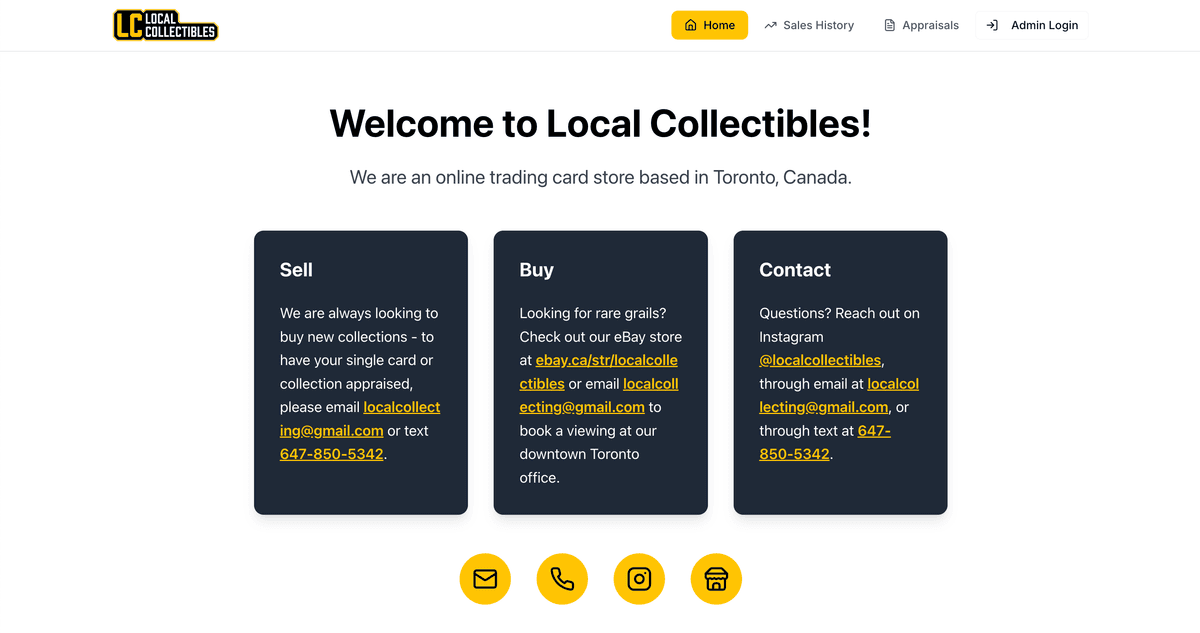 Local Collectibles Project